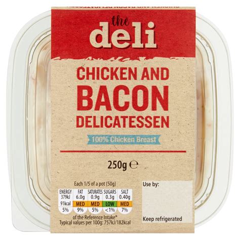 The Deli Chicken And Bacon Sandwich Filler 250g Tesco Groceries