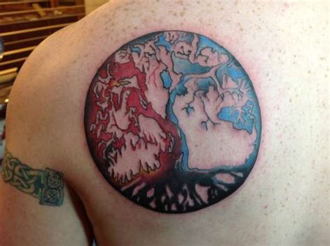 Tree Of Life Fireice Tattoo