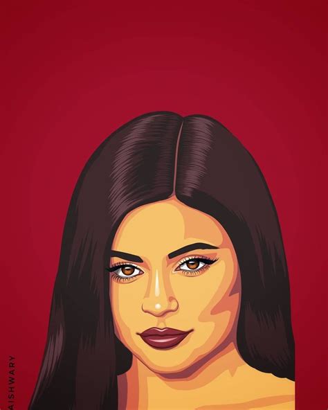 Kylie Jenner Vector Art Kylie Jenner Drawing Digital Portrait Pop Art Portraits