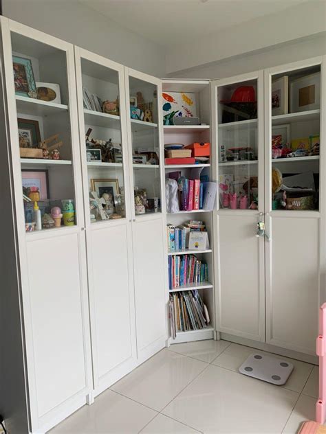 Billyoxberg Corner Bookcaseshelf With Door Furniture Shelves