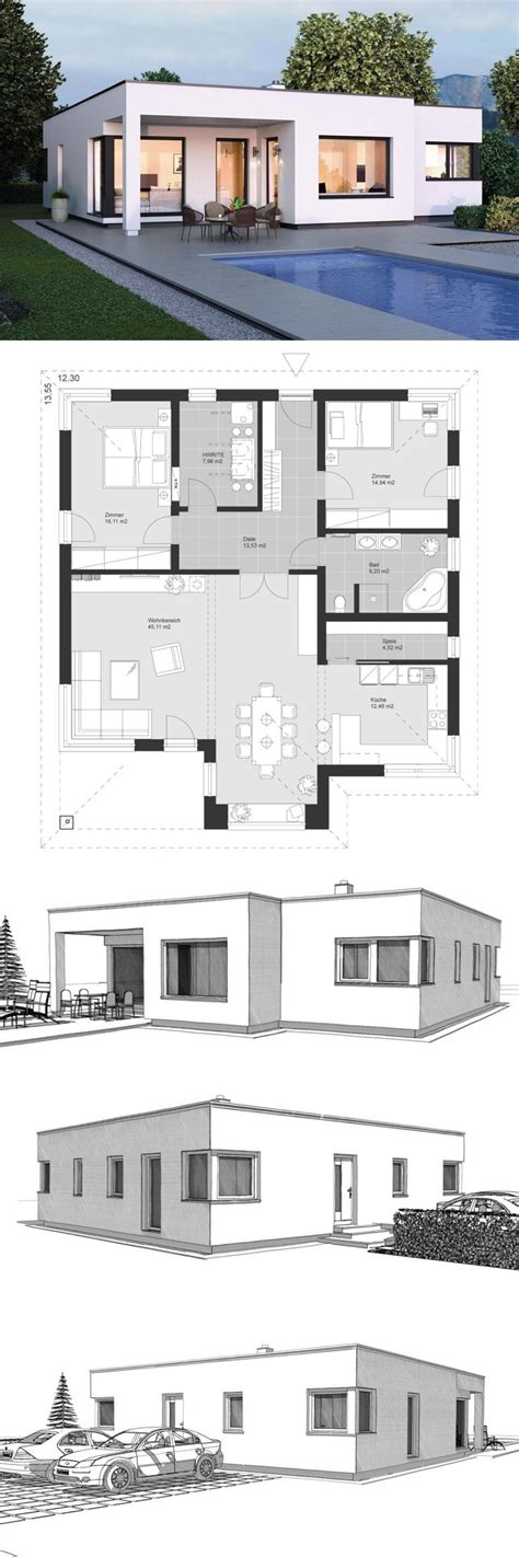 Modern One Story House Plan Architecture 038 Interior Design Elk 994
