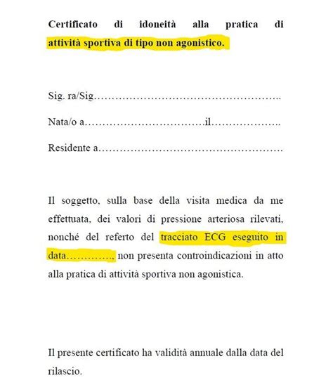 Non perchè ci piace mandarvi dal medico e farvi spendere soldi. ISTRUZIONI PER IL CORRETTO CERTIFICATO MEDICO - Mioclub