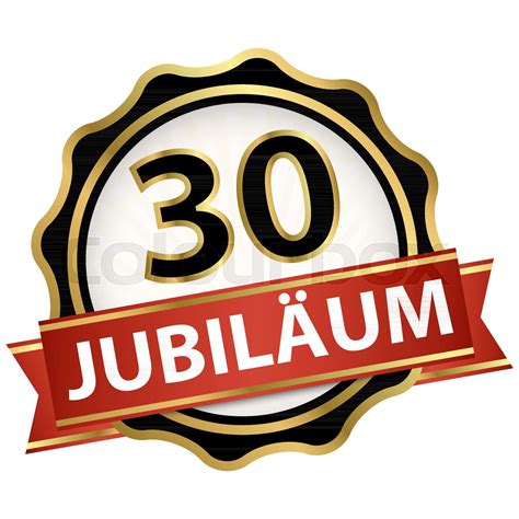 Jubilee Button With Banner 30 Years Stock Vector Colourbox