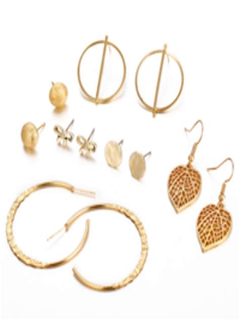 Buy URBANIC Gold Toned Set Of 6 Earrings Earrings For Women 16105950