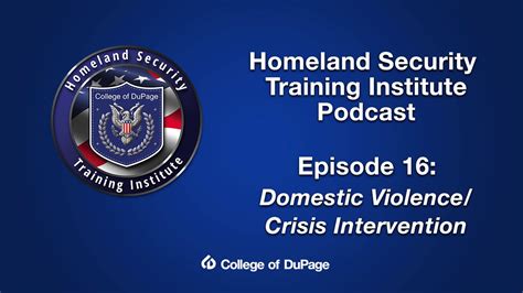 Homeland Security Training Institute Podcast Episode 16 Domestic