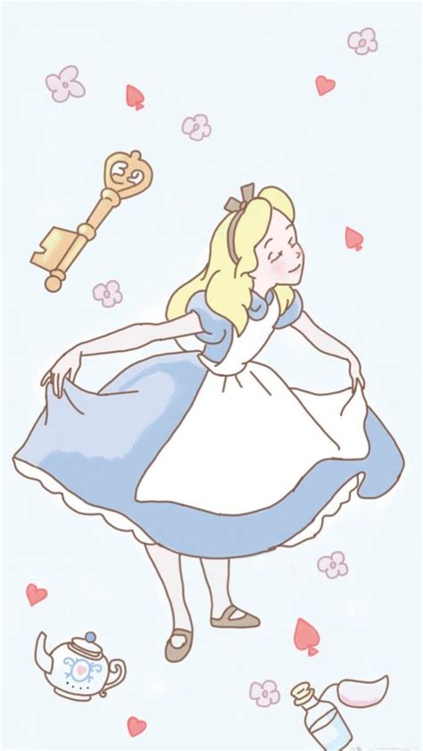 Pin By Lisarose On Disney Kawaii Wallpaper Alice In Wonderland Cute
