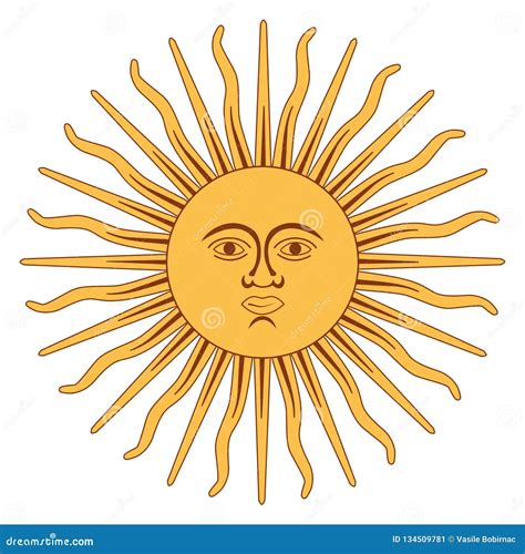 Argentina Flag Sun Picture Flag Argentina Middle Flag Sun Stock