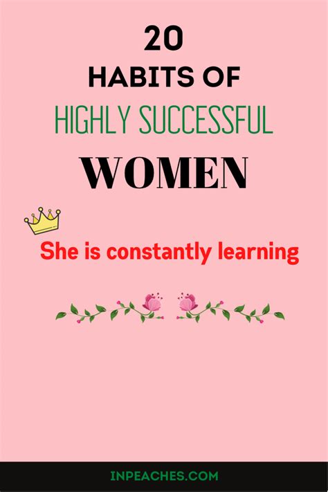 20 Habits of highly Successful Women - inPeaches