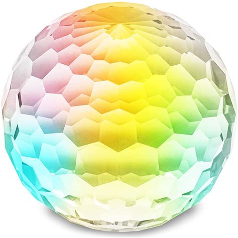 Clear Crystal Ball Prism Glass Sphere For Paperweight Decor Lensball