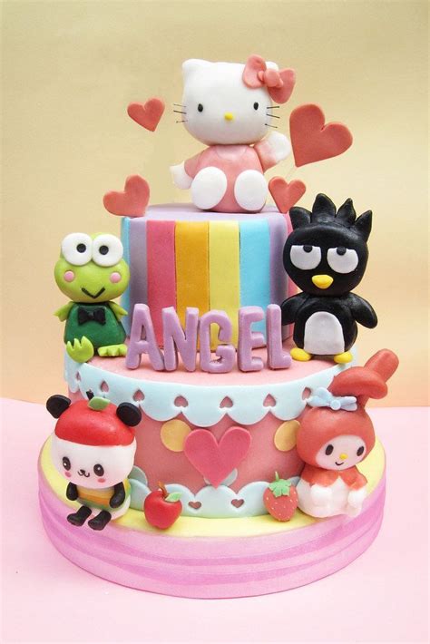 Pin On Birthday Party Cake Hello Kitty Cake Hello Kitty Fondant