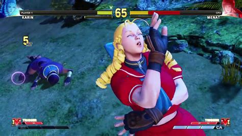 Street Fighter V Karin Vs Menat Youtube