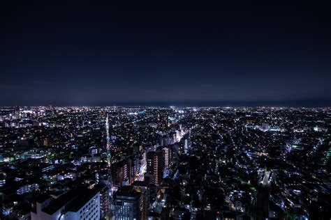 Wallpaper Japan Landscape City Cityscape Night Reflection Sky