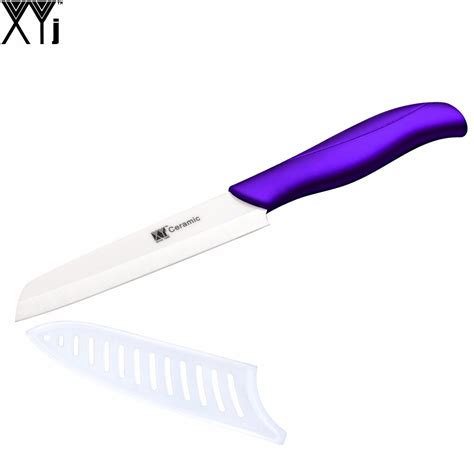 Xyj Ceramic Kitchen Knife 4 Inch Perfect Workmanship With Purple Handle