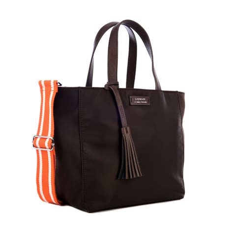Small Top Zip Nylon Tote Bag With Shoulder Strap