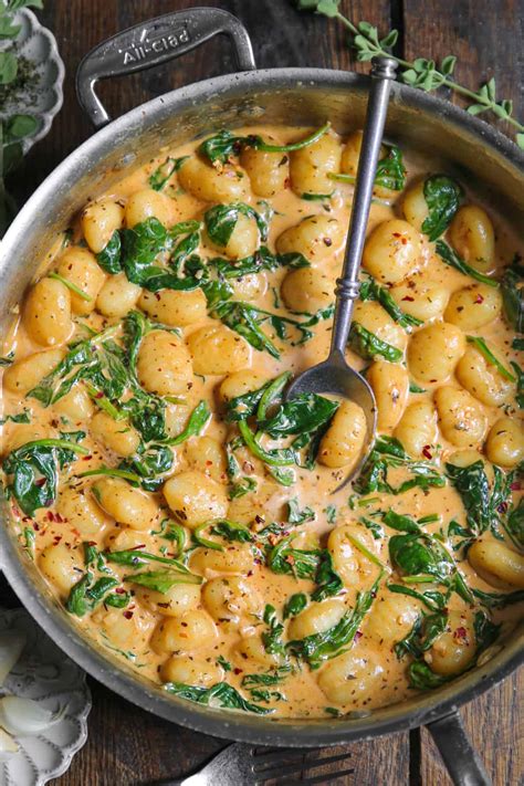 Creamy Spinach Gnocchi Minute One Pan Meal
