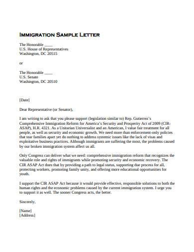 Free 8 Sample Letter Of Support For Immigration Templates In Ms Word