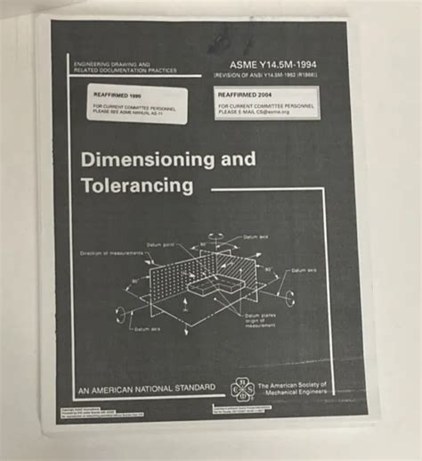 Copy Of Dimensioning And Tolerancing Asme Y145m 1994 Engineering