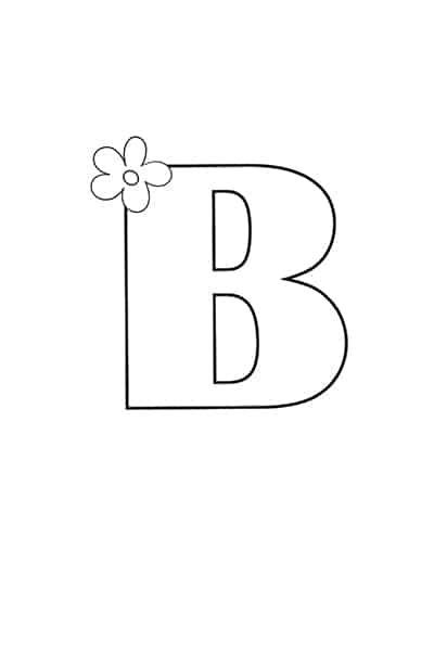 Printable Bubble Letters Flower Letter B In 2021 Lettering Alphabet