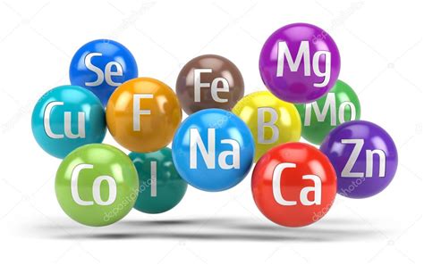 Minerales Químicos Esenciales Y Microelementos Concepto De Dieta