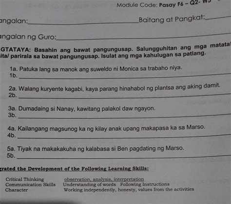 Basahin Ang Bawat Pangungusapsalungguhitan Ang Mga Matatalinhagang