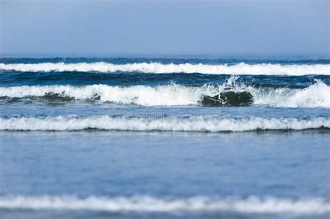 Multiple Small Waves Break Near Shore Stock Photo Image Of Pacific