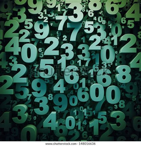 Abstract Green 3d Numbers Background Computer Stock Illustration 148016636