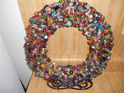Beaded Wreath Done Over A Several Months Crafts Arts And Crafts Crafty