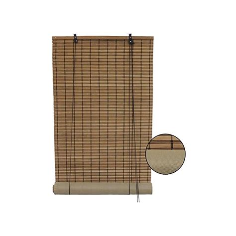 Buy Seta Direct Brown Bamboo Slat Roll Up Blind With Privacy Backer