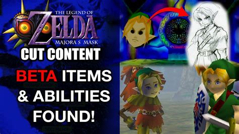 Beta Items And Abilities Of Majoras Mask Zelda Cut Content Youtube