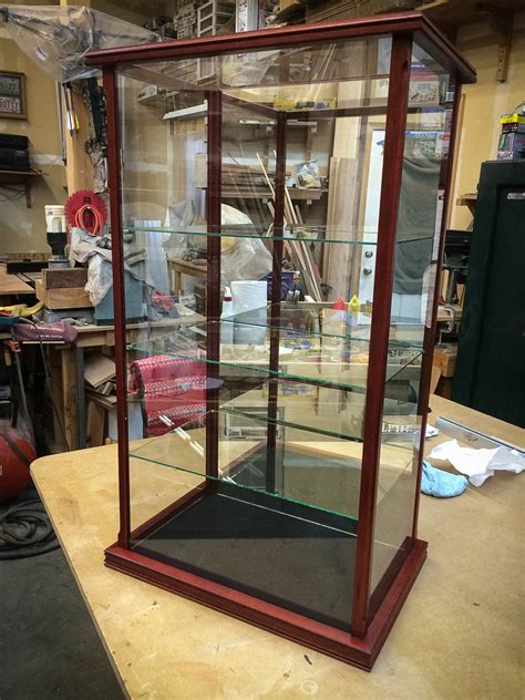 Handmade Display Case For Collectibles With Exotic Blood Wood