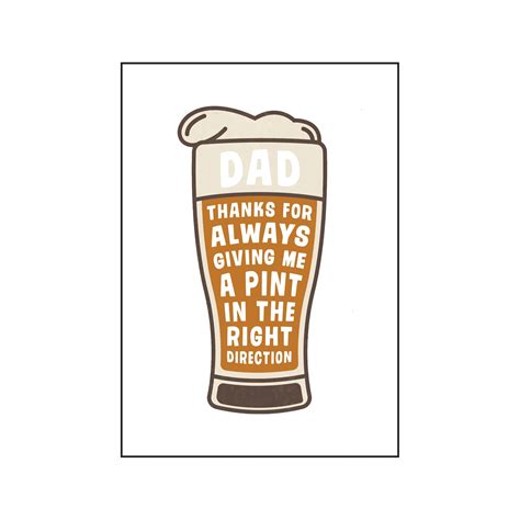 Funny Beer Card For Dad Dad Birthday Card Fathers Day Etsy Uk In