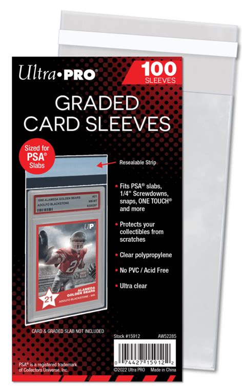 Ultra Pro Psa Graded Card Sleeves Resealable