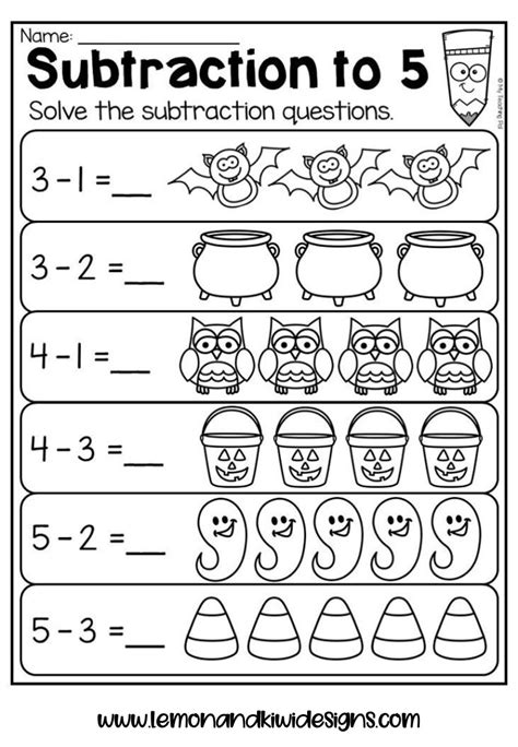 Free Spooktacular Halloween Math Worksheets For Kids — Lemon And Kiwi Designs