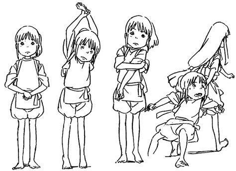 Film Spirited Away 千と千尋の神隠し Character Design Model Sheets Chihiro Sen Hayao