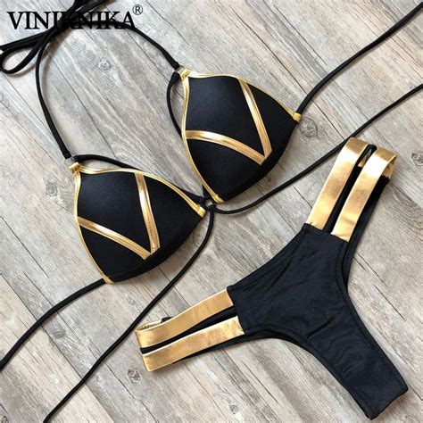 Black Bandage Swimsuit 2019 Sexy Brazilian Bikini Push Up Swimwear