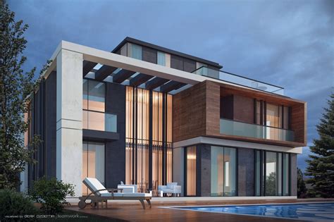 Modern Villa Design Ecuador House Ideas Rear View Modern Villas