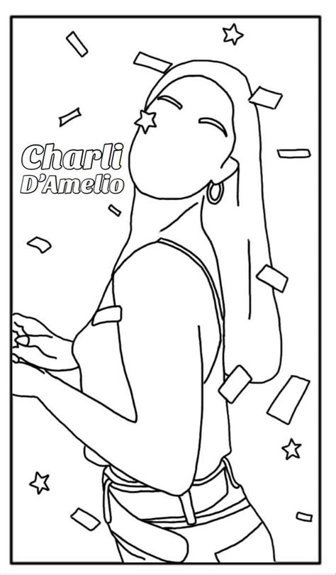 Charli Damelio Tiktok Coloring Page Free Printable Coloring Pages For