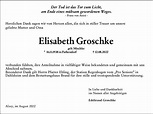 Traueranzeigen von Elisabeth Groschke | www.vrm-trauer.de