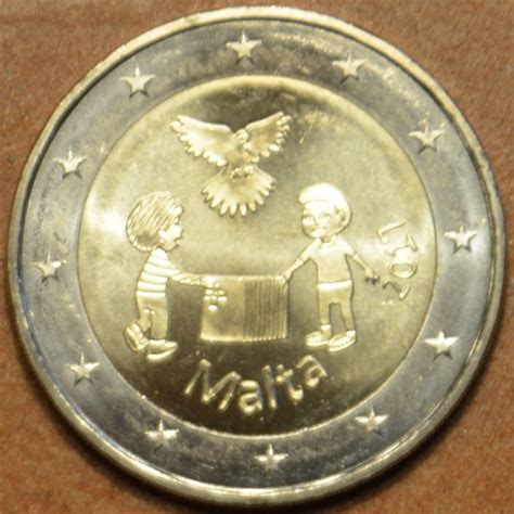 Euromince Mince 2 Euro Malta 2017 Solidarita S Deťmi Unc
