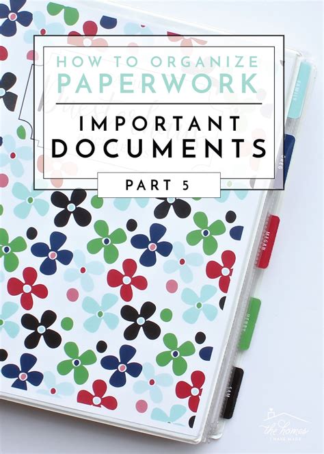 How To Organize Paperwork Part 5 Creating An Important Documents