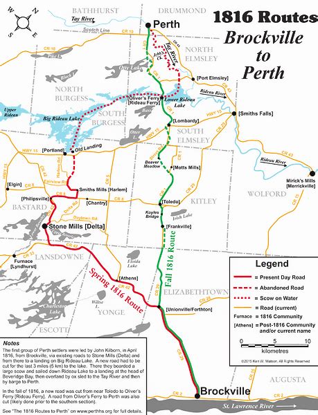 Perth Historical Society The 1816 Routes To Perth