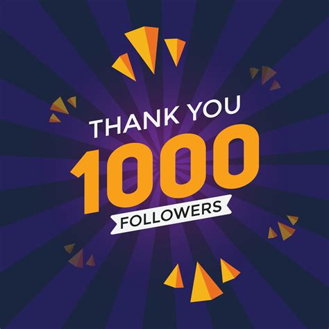 1k Followers Thank You Colorful Celebration Template Social Media 1000