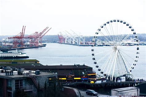 Cities Sea Ferris Wheel Port Hd Wallpaper Pxfuel