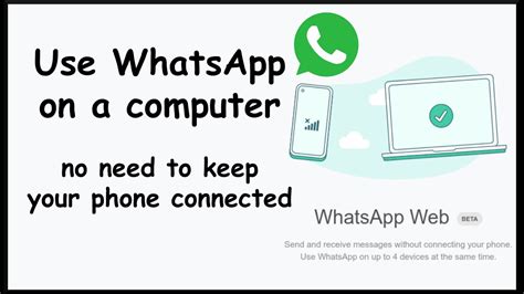 Use Whatsapp Web On Desktop Laptop Without Phone Connection Youtube