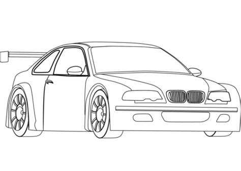 BMW Race Car coloring page | Free Printable Coloring Pages