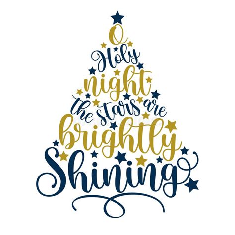 O Holy Night The Stars Are Brightly Shining Handwritten Greeting For