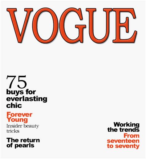 Vogue Magazine Cover Png Image Magazine Cover Template Vogue