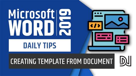 Word 2019 Tips Creating Template From Your Existing Document