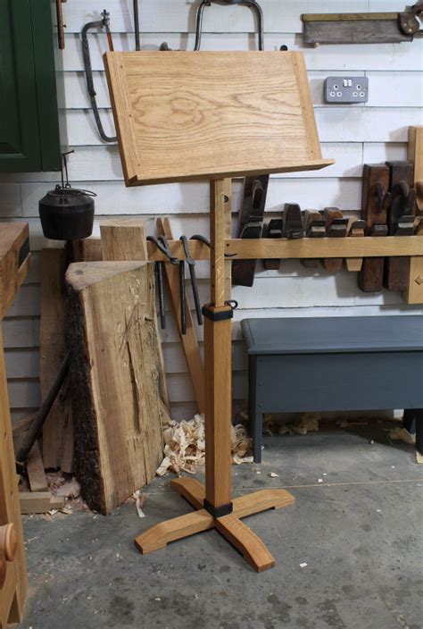 Manhasset tabletop music stand comes with full size desk and adjustable rear leg complete with skid resistant rubber foot. Completed Music Stand - The English Woodworker