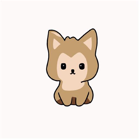ilustração de cachorro fofo cachorro kawaii chibi estilo de desenho
